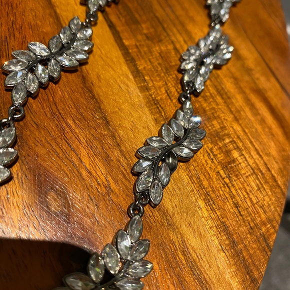 BOGO Fern Leaf Rhinestone Necklace - Picture 5 of 7